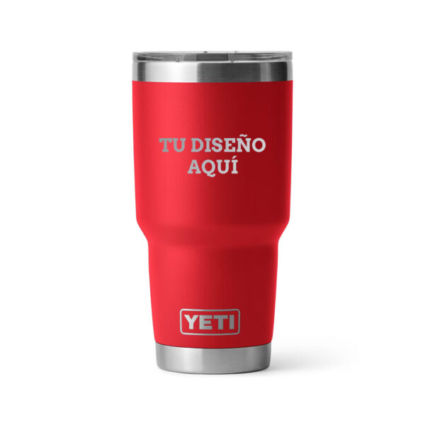 Termo yeti 30oz personalizado con grabado laser rojo