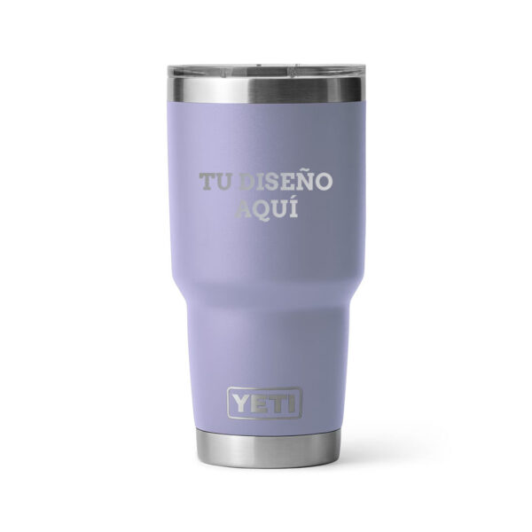 Termo yeti 30oz personalizado con grabado laser morado