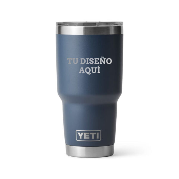 Termo yeti 30oz personalizado con grabado laser azul