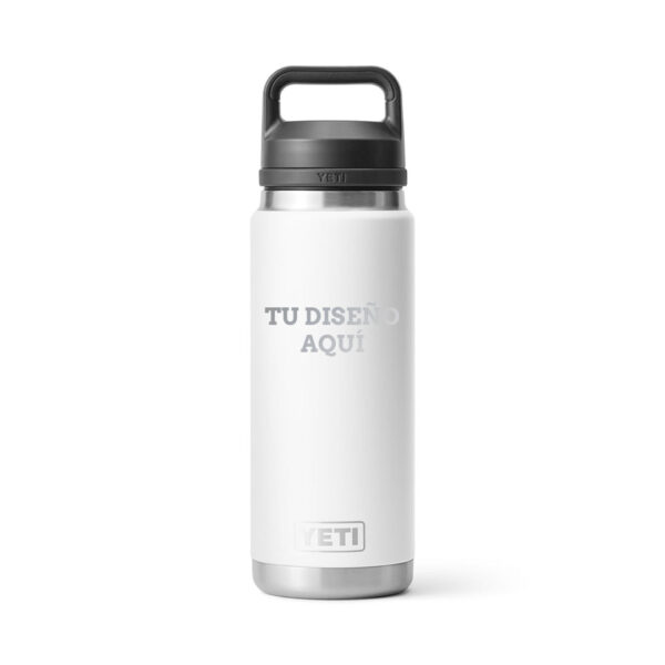 Botella yeti 26oz personalizada con grabado laser blanco