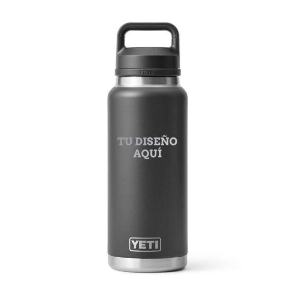 Botella yeti 36oz personalizada con grabado laser negro