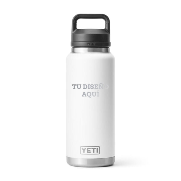 Botella yeti 36oz personalizada con grabado laser blanco