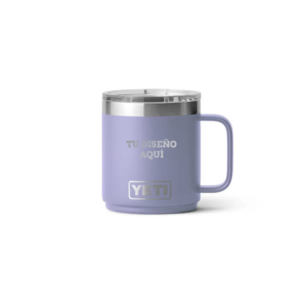 Taza yeti 10oz personalizada con grabado laser morado