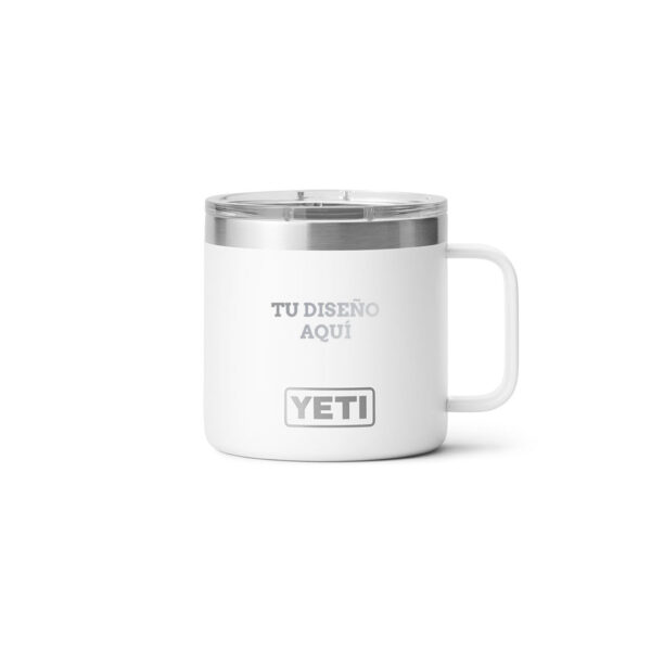 Taza yeti 10oz personalizada con grabado laser blanco