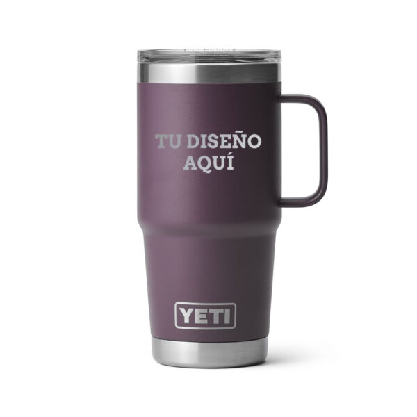 Taza yeti 20oz personalizada con grabado laser morado