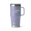 Taza yeti 20oz personalizada con grabado laser morado