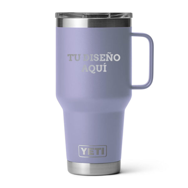 Taza yeti 30oz personalizada con grabado laser morado