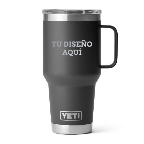 Taza yeti 30oz personalizada con grabado laser negro