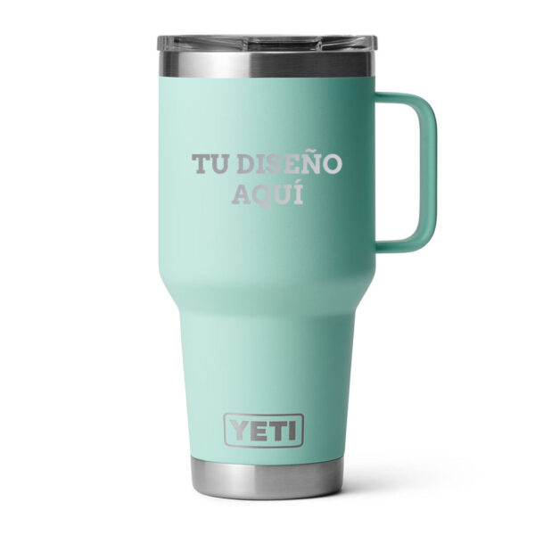 Taza yeti 30oz personalizada con grabado laser celeste