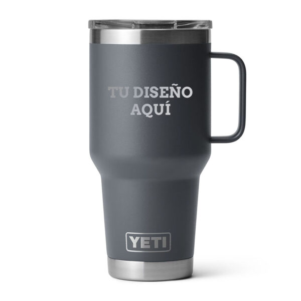 Taza yeti 30oz personalizada con grabado laser gris