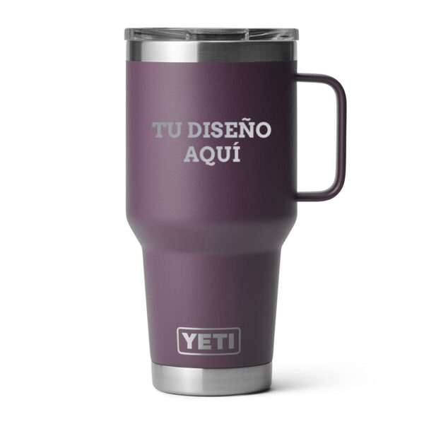 Taza yeti 30oz personalizada con grabado laser morado