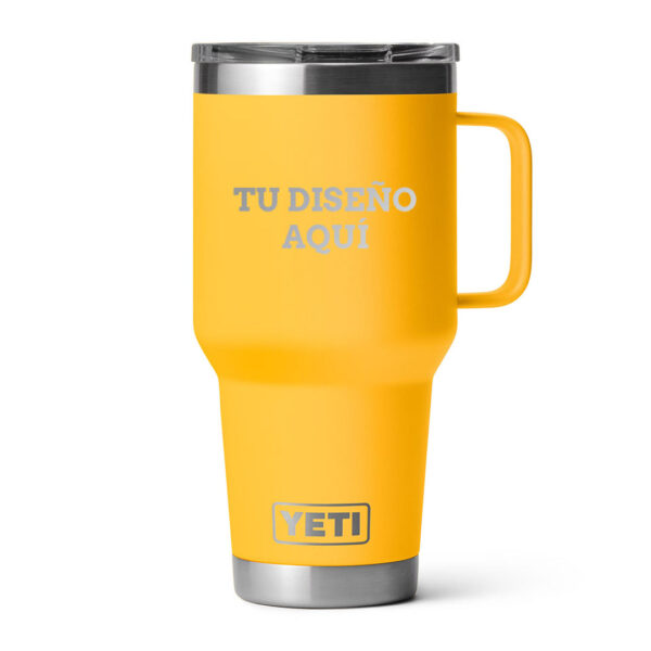 Taza yeti 30oz personalizada con grabado laser amarillo