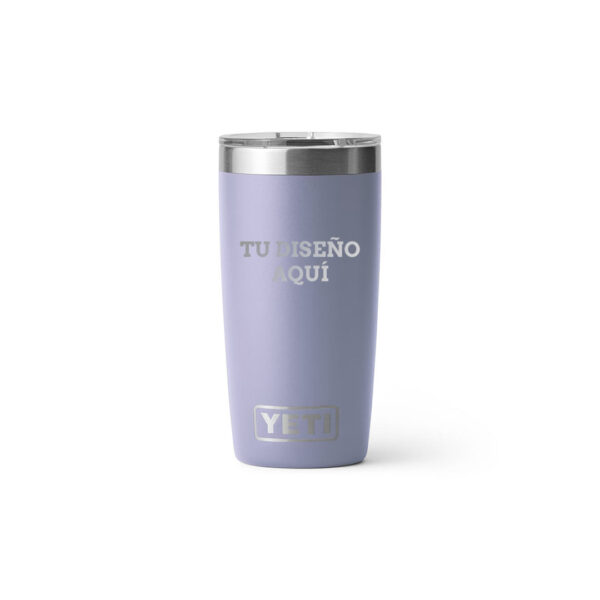 Termo yeti 10oz personalizado con grabado laser morado