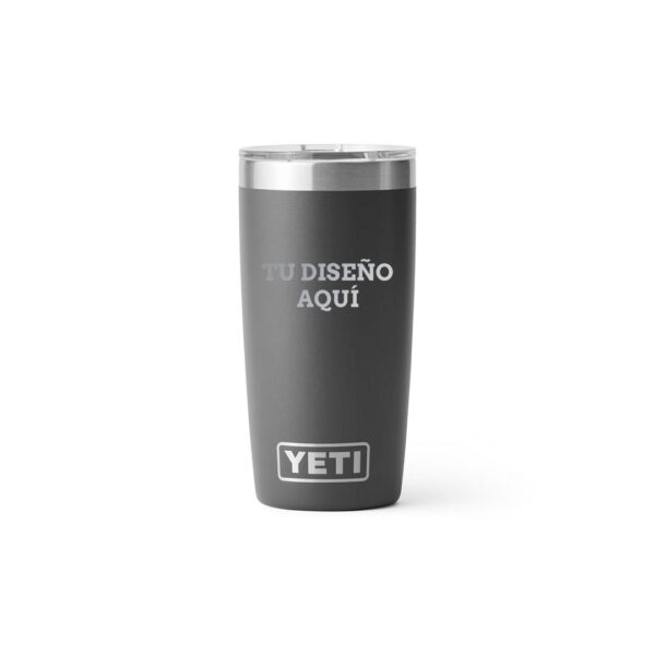 Termo yeti 10oz personalizado con grabado laser gris