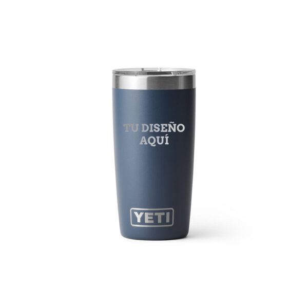 Termo yeti 10oz personalizado con grabado laser azul