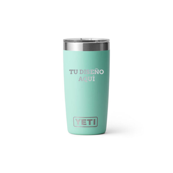 Termo yeti 10oz personalizado con grabado laser celeste