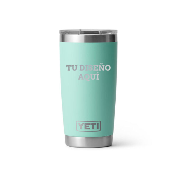 Termo yeti 20oz personalizado con grabado laser celeste