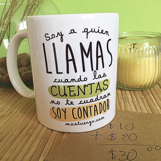 Taza personalizada para contadora